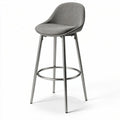 Sgabello da bar in tessuto grigio con telaio in metallo 40 x 40 x 100cm