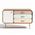 Mobiletto con quattro cassetti in legno e metallo multicolore 80 x 40 x 75cm